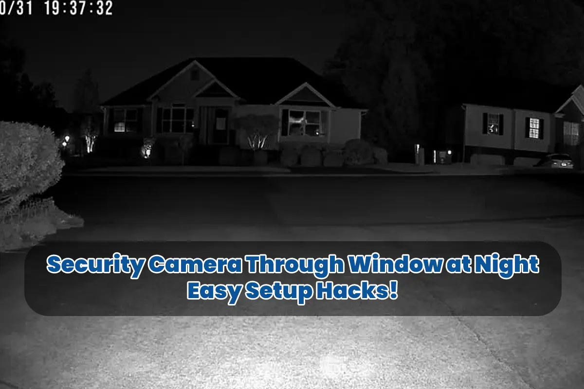 Security Camera Through Window at Night