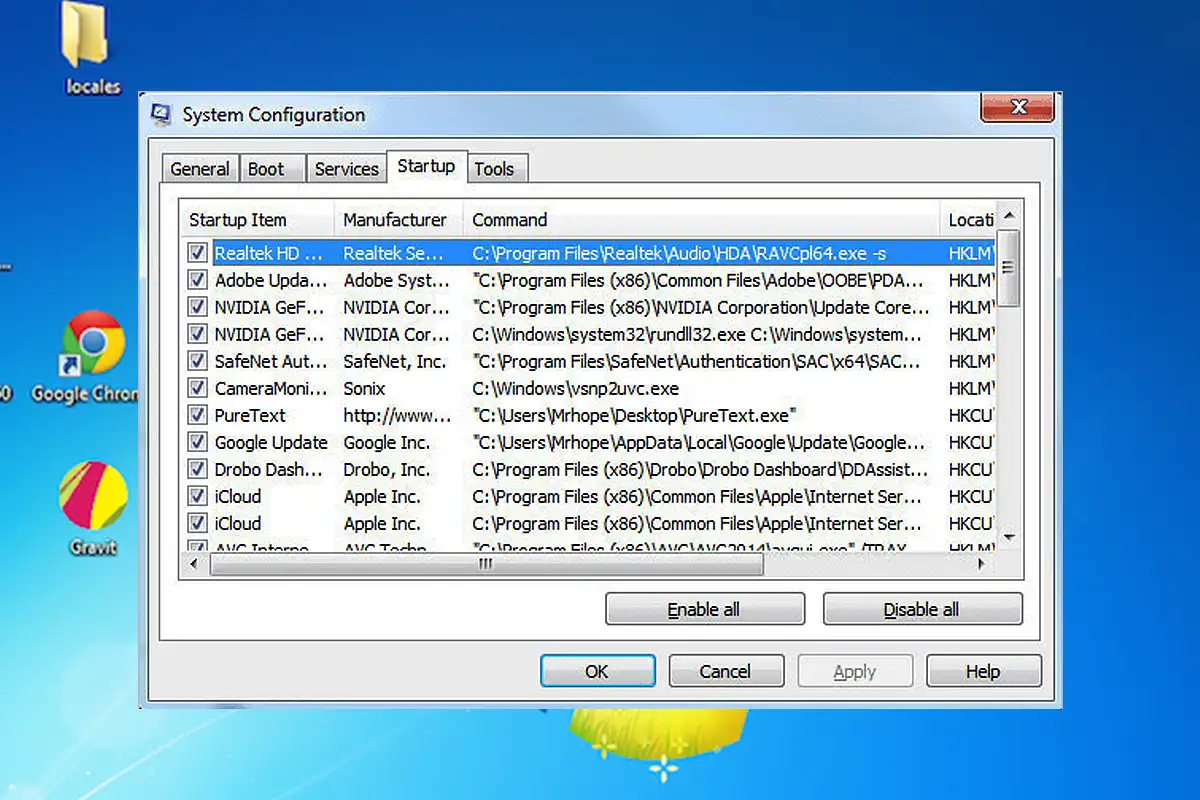 Cara Mematikan Aplikasi Startup Windows 7