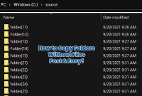 How to Copy Folders Without Files